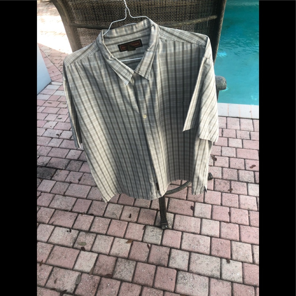 Oxford & Fulham Plaid Short Sleeve Shirt.  Sz XXL